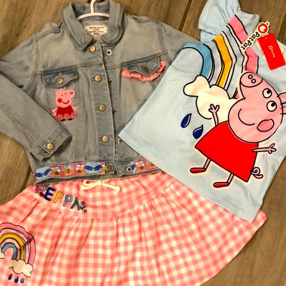 Peppa Pig Denim Jacket and Outfit Set